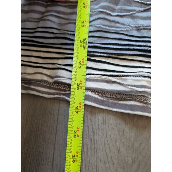 Chicos Womens Striped Textured 3/4 Sleeve Top Size 1 Multicolor - Picture 5 of 6